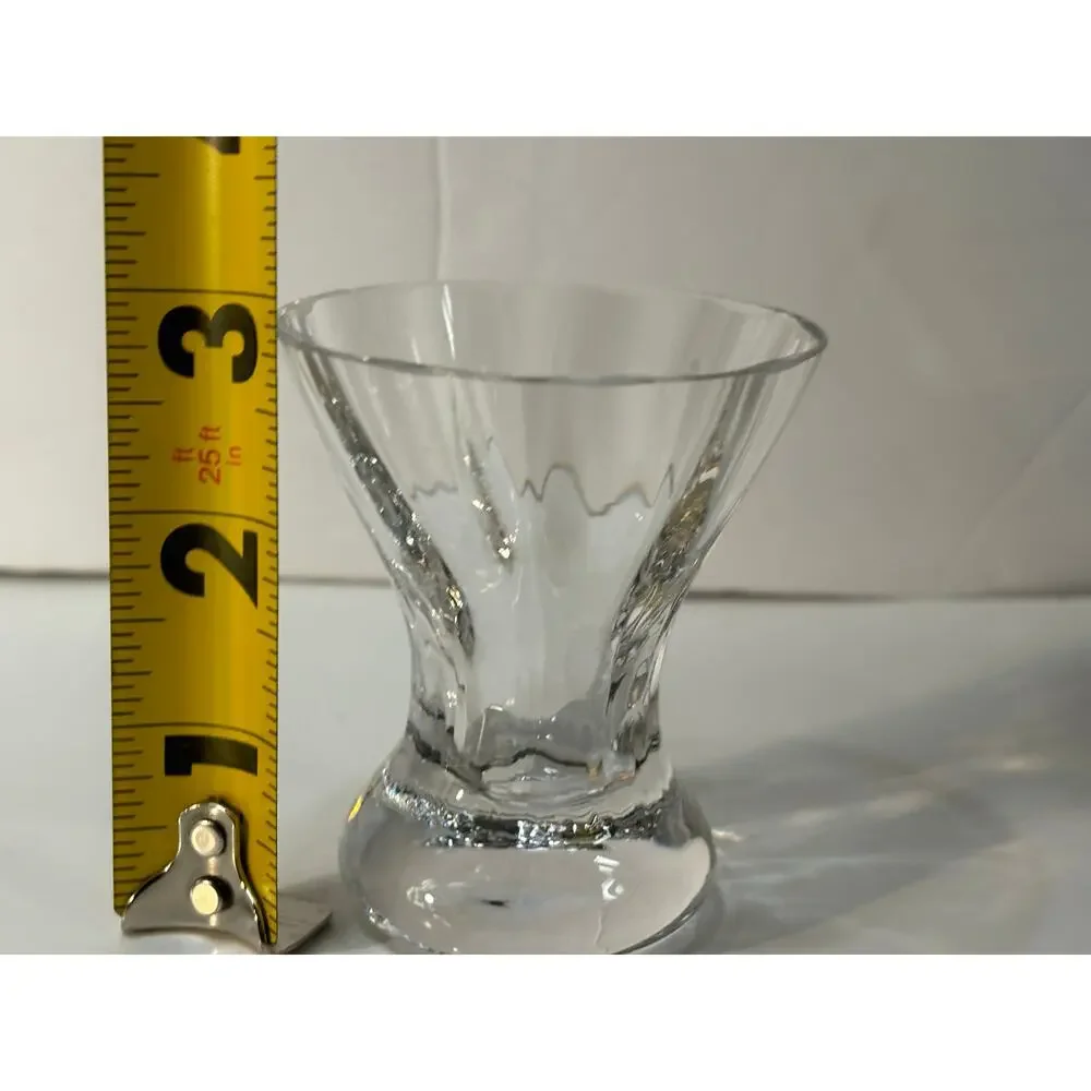 Dartington Crystal Shot Glass Cordial Ripple Edge Elegant Barware 3